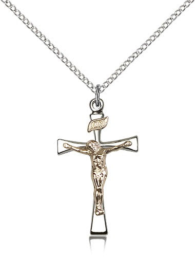 Two-Tone GF/SS Maltese Crucifix Pendant