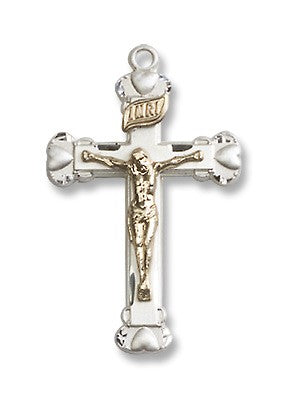 Two-Tone GF/SS Crucifix Pendant