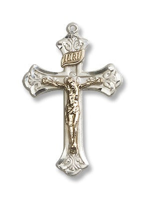 Two-Tone GF/SS Crucifix Pendant