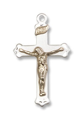 Two-Tone GF/SS Crucifix Pendant