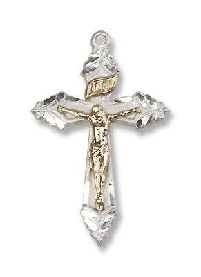 Two-Tone GF/SS Crucifix Pendant