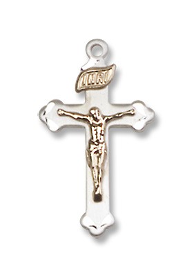 Two-Tone GF/SS Crucifix Pendant