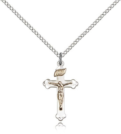 Two-Tone GF/SS Crucifix Pendant