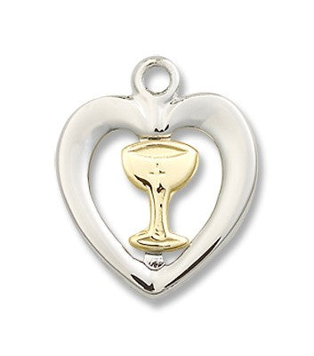 Two-Tone Gold Filled/SS Heart Pendant