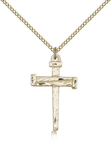 Gold Filled Nail Cross Pendant