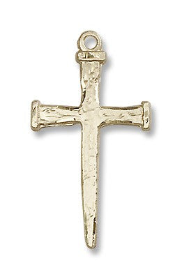 Gold Filled Nail Cross Pendant