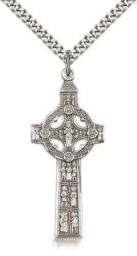 Sterling Silver Scriptures Cross Pendant