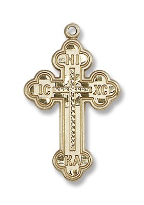 Gold Filled Russian Cross Pendant