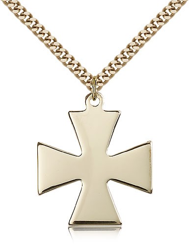 Gold Filled Surfer Cross Pendant