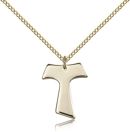 Gold Filled Tau Cross Pendant