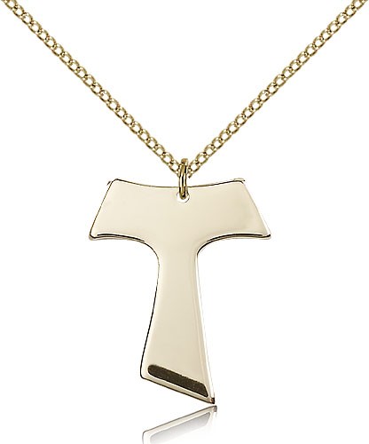 Gold Filled Tau Cross Pendant