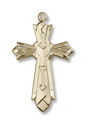 Gold Filled Mosaic Cross Pendant