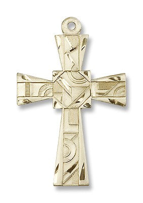 Gold Filled Mosaic Cross Pendant