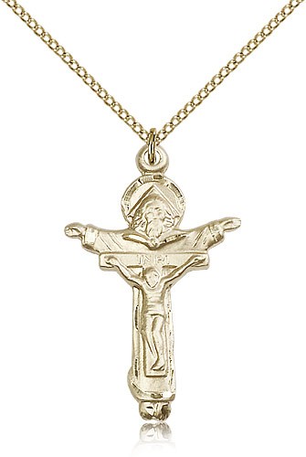 Gold Filled Trinity Crucifix Pendant