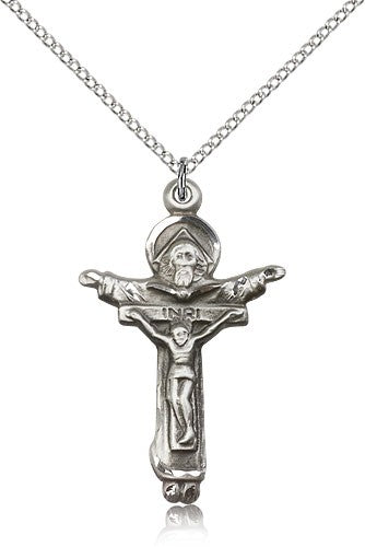 Sterling Silver Trinity Crucifix Pendant