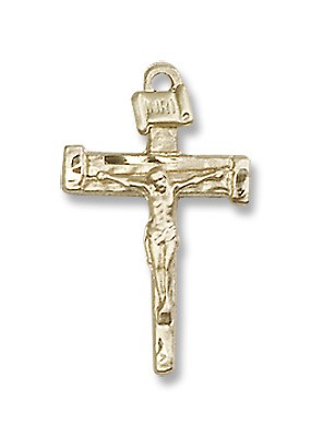 Gold Filled Nail Crucifix Pendant