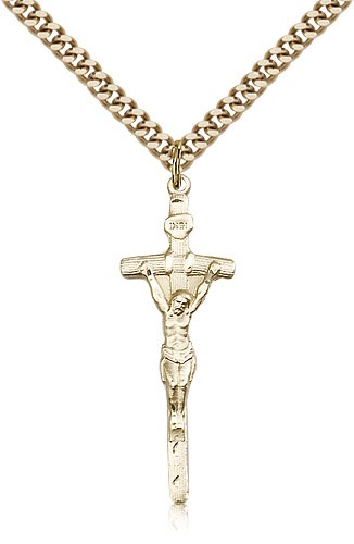 Gold Filled Papal Crucifix Pendant