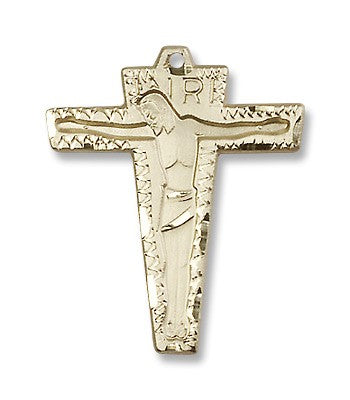 Gold Filled Primative Crucifix Pendant