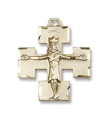 Gold Filled Modern Crucifix Pendant