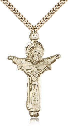 Gold Filled Trinity Crucifix Pendant