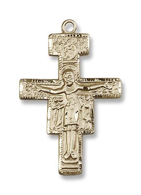 Gold Filled San Damiano Crucifix Pendant