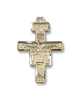 Gold Filled San Damiano Crucifix Pendant