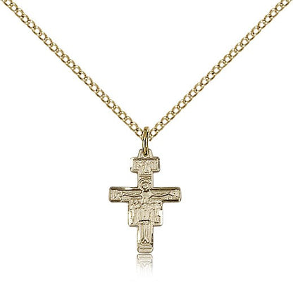 Gold Filled San Damiano Crucifix Pendant