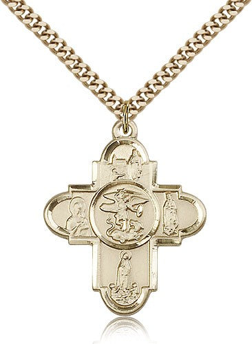 Gold Filled Our Lady 5-Way Pendant