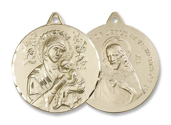 Gold Filled O/L of Perpetual Help Pendant