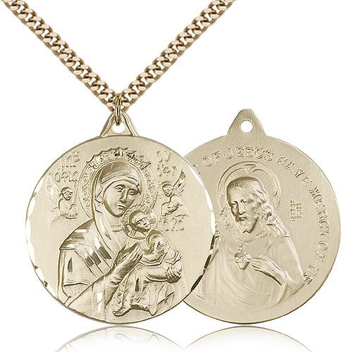 Gold Filled O/L of Perpetual Help Pendant