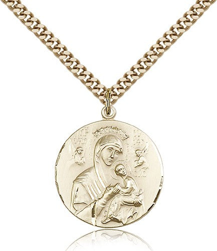 Gold Filled O/L of Perpetual Help Pendant