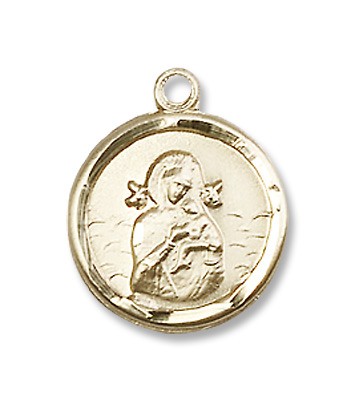 Gold Filled O/L of Perpetual Help Pendant