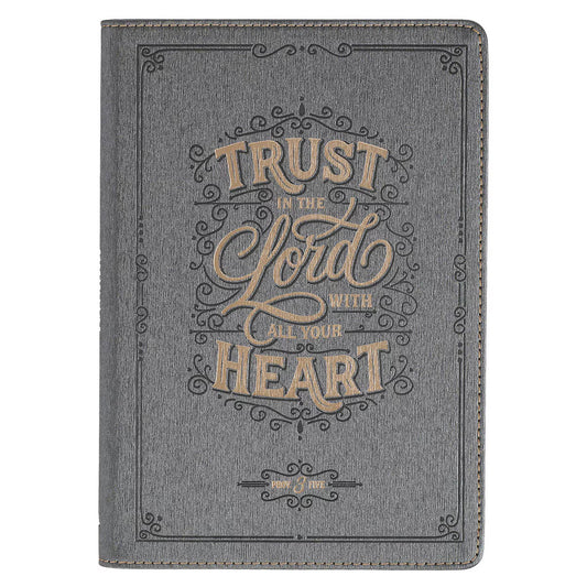 Trust in the Lord Charcoal Faux Leather Classic Journal