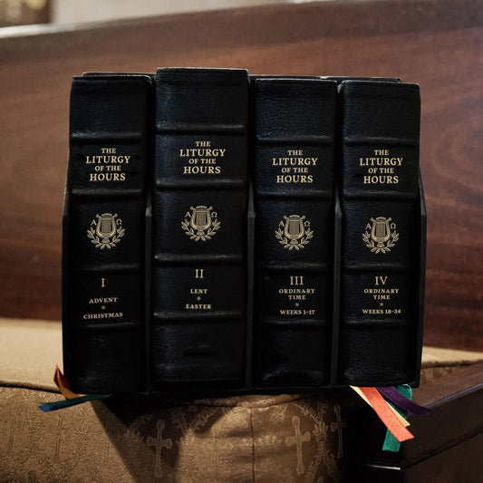 Liturgy of the Hours - 2nd Edition - 4-Volume-Premium Natural Grain Leather