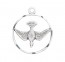 Sterling Silver Open Circle with Dove w/18" Chain - Boxed